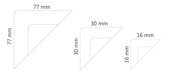 Narożniki do zdjęć 16x16 mm, samoprzylepne kornery fotograficzne 500szt