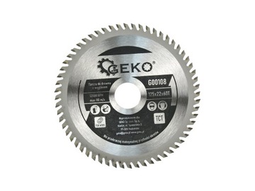 Tarcza do drewna Geko G00108 125x22 mm 60T