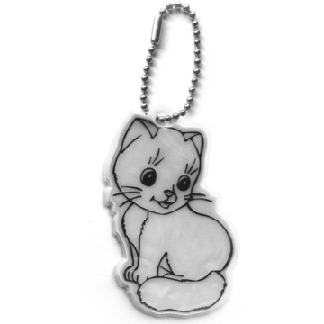 ODBLASKOWA ZAWIESZKA GADŻET ODBLASK BRELOK KOTEK