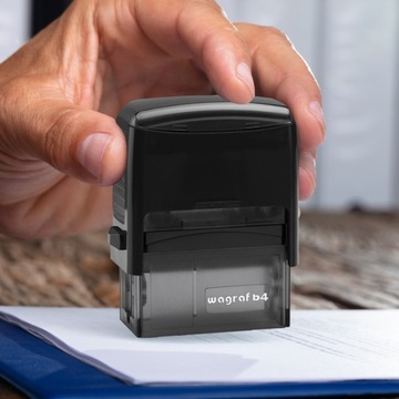 WAGRAF B4s ШТАМП ДЛЯ 8 СТРОК НАЗВАНИЕ КОМПАНИИ ОФИСНЫЙ ДИЗАЙН + ЛАСТИК
