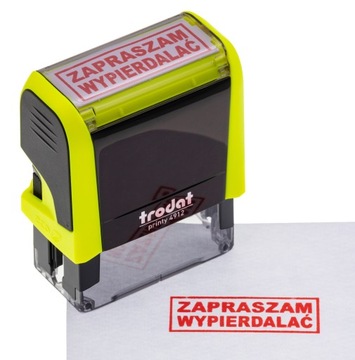 Pieczątka na prezent - ZAPRASZAM WYPIERDA###