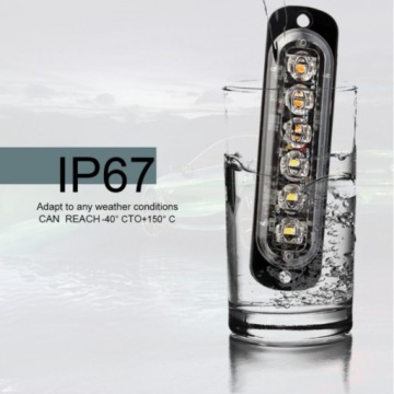 Противотуманная фара 6 LED 24V-30V, красный мощный