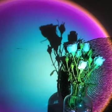 Многоцветная лампа SUNSET RGB ФОН фото + ПУЛЬТ ДИСТАНЦИОННОГО УПРАВЛЕНИЯ