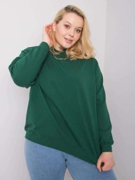 BASIC FEEL GOOD CIEMNOZIELONA BLUZA PLUS SIZE BASIC (2XL) ZIELONY