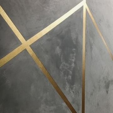 BETON DEKORACYJNY ZŁOTE PASY FUGI TYNK ZESTAW 20m2