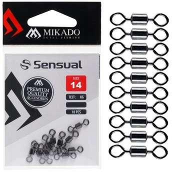 Roller Swivel № 10 Mikado 16 мм 29 кг. Пакет 10 ПК