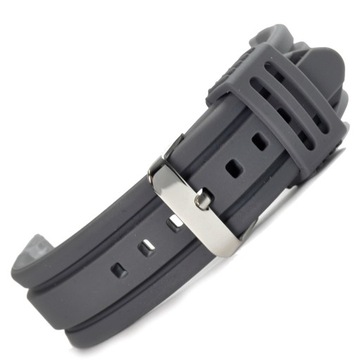 PASEK DO ZEGARKA SYLIKONOWY GUMOWY SZARY 22mm