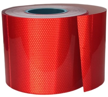 TAŚMA ODBLASKOWA SAMOPRZYLEPNA FOLIA CZERWONA 15cm