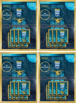 FIFA 365 2023 4 x MULTIPACK NAKLEJKI PIŁKARSKIE 6 SASZETEK Z NAKLEJKAMI