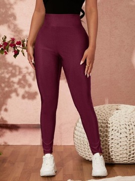 SHEIN bordowe legginsy podkreślające figurę S