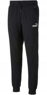 PUMA SPORTOWE SPODNIE DRESOWE DZIECIĘCE CZARNE