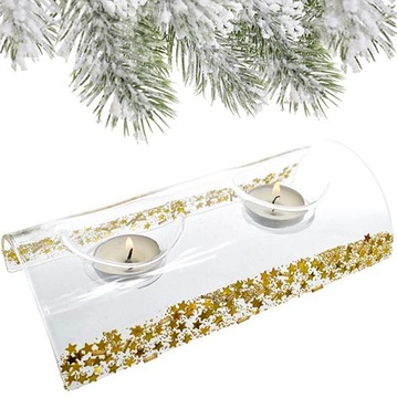 ŚWIECZNIK LAMPION ŚWIECA TEALIGHT CHOINKA PREZENT