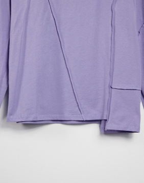 Fioletowy damski t-shirt z długim rękawem 32