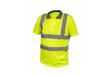 KOSZULKA OSTRZEGAWCZA ODBLASKOWA ROBOCZA POLO BHP T-SHIRT HOGERT