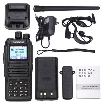 BAOFENG DM-1701 DMR Tier II VHF/UHF Радиостанция двусторонней связи OpenGD77 + USB-КАБЕЛЬ