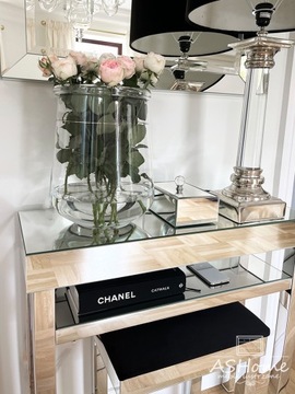 Зеркальная консоль с полкой, хромированная рама BROOKLYN I