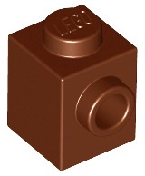 10 szt LEGO 87087 Reddish brown brąz Brick, Modified 1 x 1 NOWE