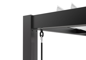 Алюминиевая беседка-пергола 3х4 Антрацит 300х400 LED
