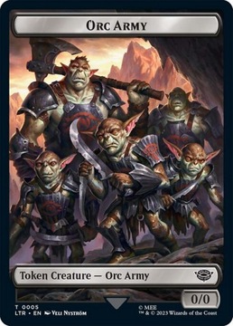 MtG: Orc Army Token (Black 0/0) (V.1) (xLTR)