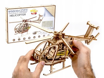 Puzzle 3D Drewniane Model Helikopter - Wooden.City
