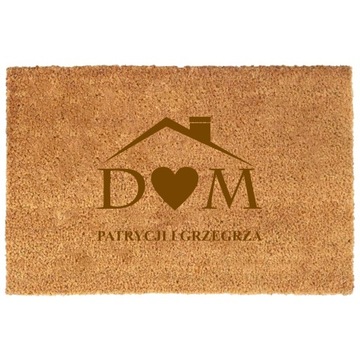 КОВРИК ДЛЯ ДВЕРИ КОКОС, С ГРАВИРОВКОЙ, 60x40