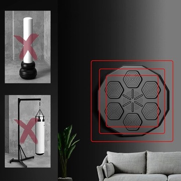 МУЗЫКАЛЬНЫЙ BLUETOOTH BOXER НА ТРЕНИРОВОЧНОЙ БОКСЕРСКОЙ СТЕНЕ + ПЕРЧАТКИ