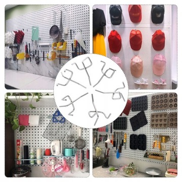 50 шт. Крючки из перфорированного металлического листа.