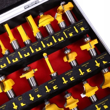 НАБОР 35 шт. РЕЗКИ ПО ДРЕВЕСИНЕ НА ФОРМОВЫХ ПОДШИПНИКАХ