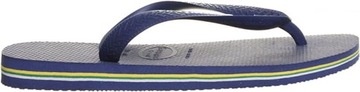 Havaianas Brasil Logo, Klapki i japonki unisex dla dorosłych, granatowe, 45