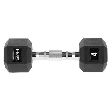 Hantla stalowa gumowana Hex Pro 4 kg HMS