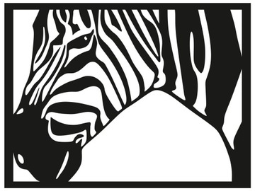 OBRAZ AŻUROWY DEKORACJA ŚCIENNA ZEBRA