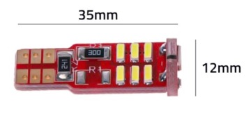 12x светодиодная лампа W5W T10 CANBUS KIT 15 SMD LEDs БЕЛЫЙ ХОЛОДНЫЙ 6500K цвет