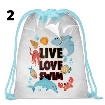 Сумка-рюкзак для бассейна с прозрачным названием