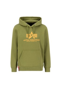 Biela mikina Alpha Industries Basic Hoody moss green XXL