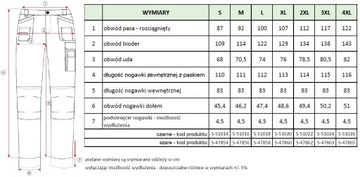 ПЯТНЕУСТОЙЧИВЫЕ, ПРОЧНЫЕ Базовые рабочие брюки 4XL