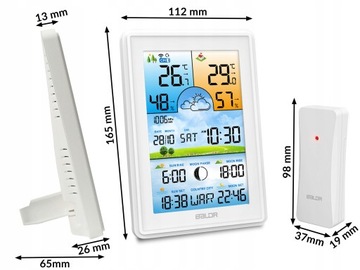 БЕСПРОВОДНАЯ ПОГОДНАЯ СТАНЦИЯ ПОГОДА-ГИГРОМЕТР + ДАТЧИК