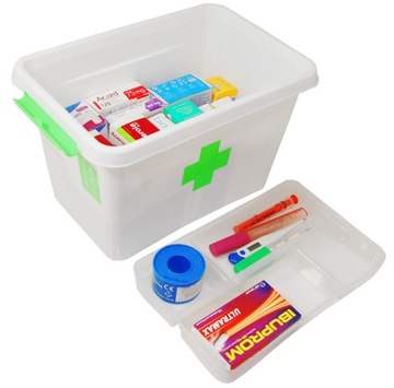 APTECZKA POJEMNIK NA LEKI ORGANIZER 6,5l + WKŁAD
