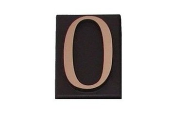 Cyfra 0 samoprzylepna 4,5cm tabliczka złoto