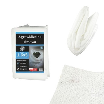 Agrowłóknina Ochrona zimowa do roślin biała 1,6x5m 50g Mocna Ochronna Otuli