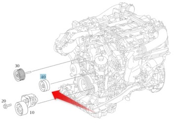 РОЛИК РЕМНЯ НА МАСЛЯНОМ ФИЛЬТРЕ MERCEDES ML 420 CDI