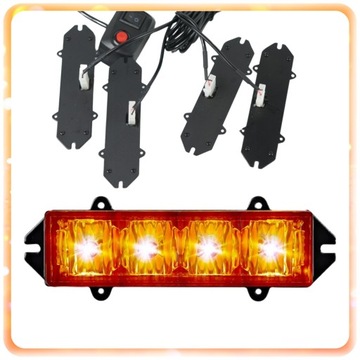 4 SZT LAMPY OSTRZEGAWCZE DIODOWE KOGUTY LED STROBOSKOPY LAMPA DROGOWA