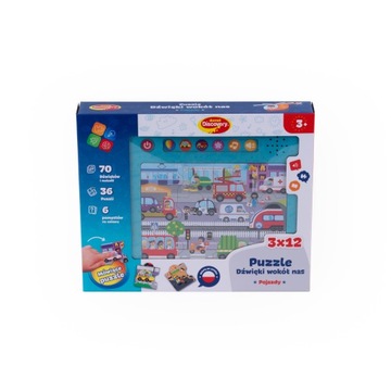 Dumel Puzzle dźwięki wokół nas Pojazdy 3+