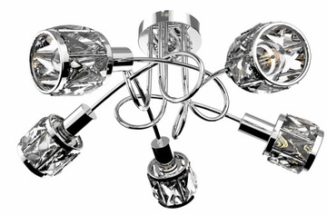 LAMPA WISZĄCA SUFITOWA ŻYRANDOL PLAFON KRYSZTAŁKI