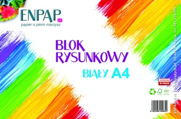 BLOK RYSUNKOWY BIAŁY A4 20 KAR