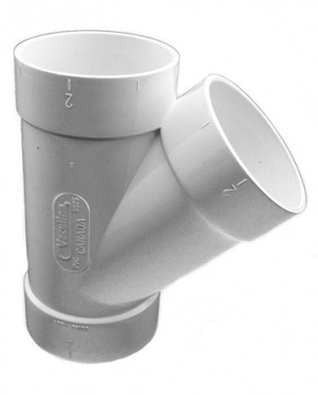 TRÓJNIK PVC 1X45/51 mm