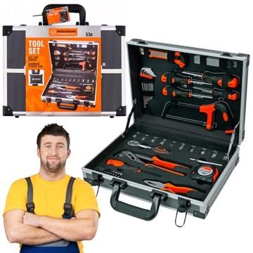 WERCKMANN TOOL SET ZESTAW NARZEDZI WALIZKA 53EL