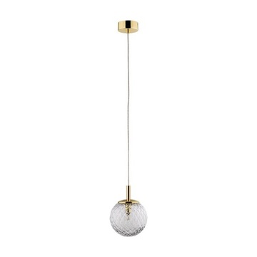 TK-Lighting CADIX GOLD LAMPA SUFITOWA 1 PŁ WYSOKA ZŁOTY SZKLANY KLOSZ 14 CM
