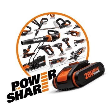 АККУМУЛЯТОРНАЯ ЦЕПНАЯ ПИЛА WORX НА СТРЕЛЕ WG349E.9