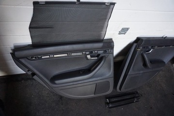 Audi A4 B6 B7 Обивка дверей, кожа, черные рулонные шторы, рулонные шторы Kombi