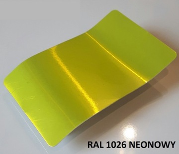 Смесь порошковых красок Неоново-желтый гладкий блеск